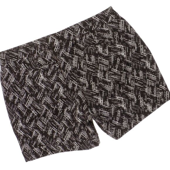 Apt 9 Chino Shorts Size 12 Womens Black White Print Cuffed Stretch W33 Inseam 5 - Picture 4 of 11